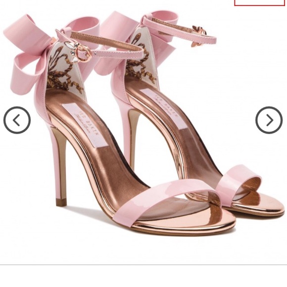 Pink Sandalo Bow Heels Leather 